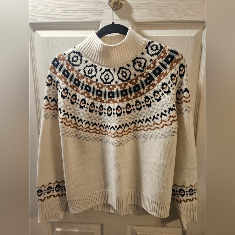 Cupcakes & Cashmere Cream and Black Knit Sweater